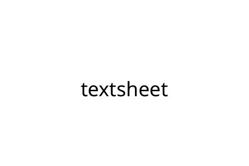 textsheet